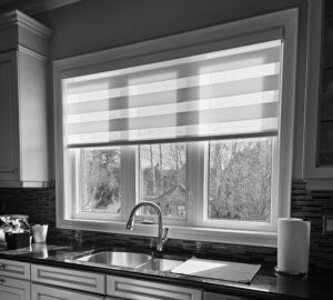 An interior of a house with light color walls and a sink in front